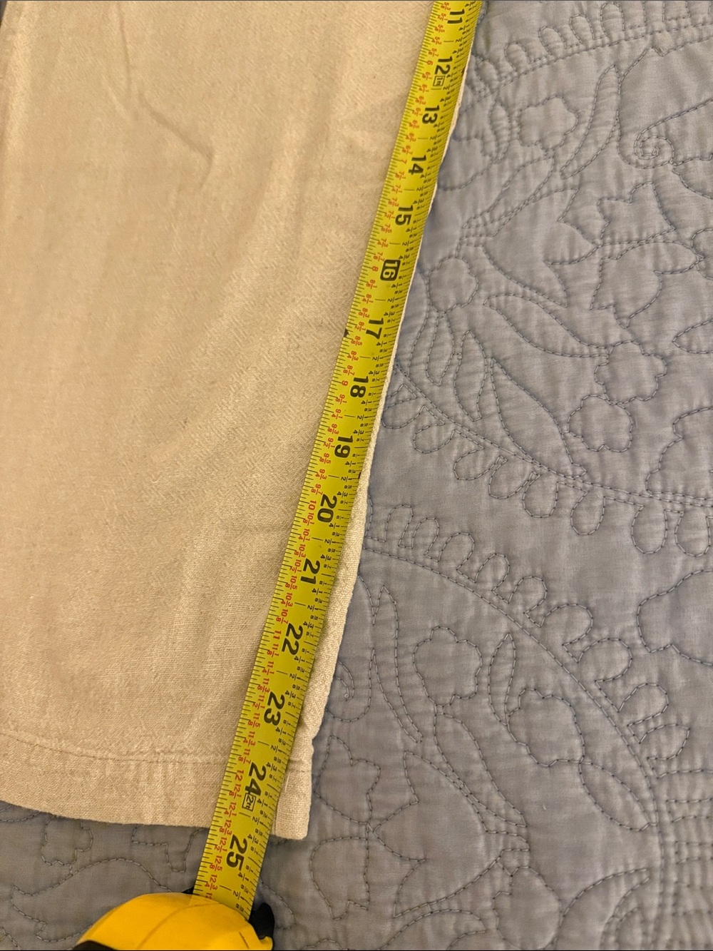 Old Navy Women's Cropped Linen-Blend Wide Leg Pants in Light Beige - Picture 9 of 10
